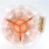 Vintage vakjesschaal roze glas
