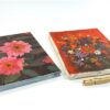 2 bloemen schilderijtjes op doek