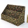 Vintage briefhouder - stof/karton