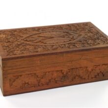 Vintage houten doosje bewerkt