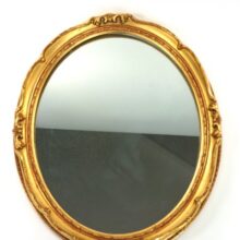 Vintage spiegel ovaal goudkleurig