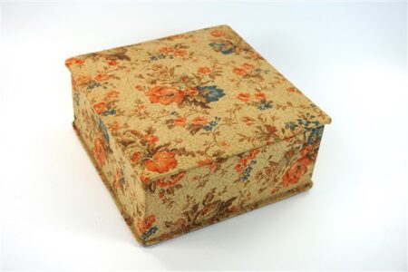 Vintage stoffen doosje bloemen