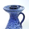Vintage blauwe aardewerken kandelaar