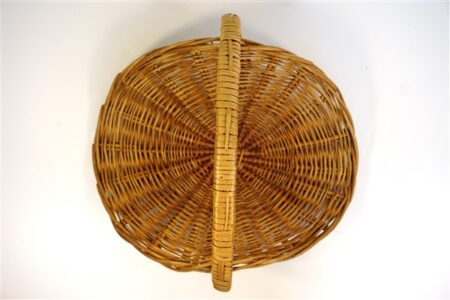 Vintage rotan plukmand / lectuur mand