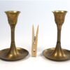 Set 2 vintage kandelaar messing