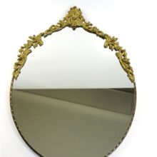 Vintage spiegel messing ovaal