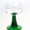 Vintage wijnglas / moezelglas groene voet
