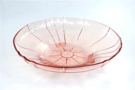 Vintage roze schaal glas