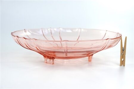 Vintage roze schaal glas