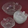 Vintage glazen schalenset appel
