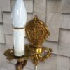 Vintage wandlampje messing + kapje