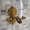 Vintage wandlampje messing + kapje