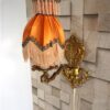 Vintage wandlampje messing + kapje
