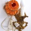 Vintage wandlampje messing + kapje