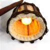 Vintage wandlampje rotan