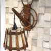 Vintage wandlampje rotan