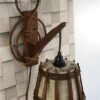 Vintage wandlampje rotan