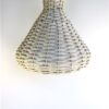 Vintage rieten hanglamp wit