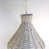 Vintage rieten hanglamp wit
