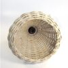Vintage rieten hanglamp wit