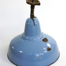 Vintage industriële lamp blauw