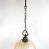 Vintage hanglamp messing / glas
