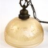 Vintage hanglamp messing / glas