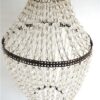 Oude hanglamp, glas, metaal kroonluchter