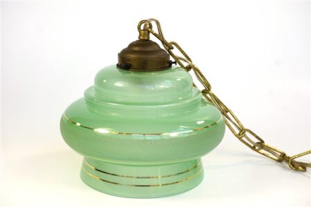 Vintage groen glazen hanglampen