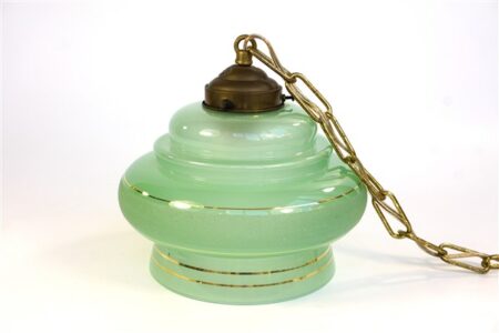 Vintage groen glazen hanglampen