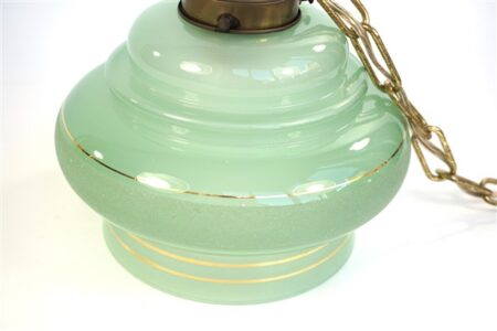 Vintage groen glazen hanglampen