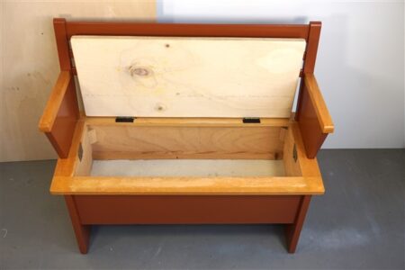 Vintage houten kinderbankje / klepbank