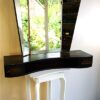 Antieke kaptafel / klap spiegel