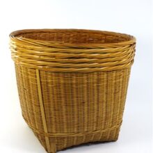 Vintage rotan plantenmand