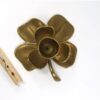 Vintage messing kandelaar bloem
