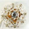 Lamp glazen bloemen goud