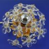 Lamp glazen bloemen goud
