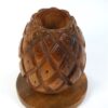 Vintage houten kandelaar ananas