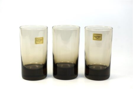 3 vintage glazen Luminarc rookglas