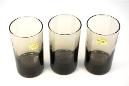 3 vintage glazen Luminarc rookglas