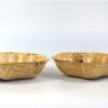 2 Vintage bamboe schaaltjes druiven / aardbeien