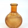 Fles / vaasje amber glas