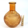 Fles / vaasje amber glas
