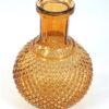 Fles / vaasje amber glas