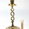 Vintage messing kandelaar swirl / gedraaid