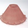 Vintage glazen lampenkap ribbels roze