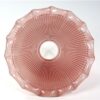 Vintage glazen lampenkap ribbels roze