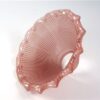 Vintage glazen lampenkap ribbels roze