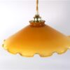 Vintage lampenkap Opaline geschulpt - oker - amber
