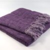100% linnen plaid paars